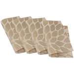 Venilia 59095 Placemat Woven LEAVE GOLD 45 x 30 cm 4 Pieces Non-Slip Heat Resistant and Made of Vinyl