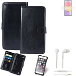 Case For Samsung Galaxy M13 + Earphones Protective Flip Cover Folding Bag Book C