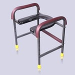 qazxsw Bath Chair Toilet Seat Pregnant Women Old Man Potty Chair Sturdy Waterproof Stainless Steel