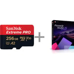 SanDisk 256 Gt Extreme Pro UHS-I microSDXC -muistikortti + Pinnacle Studio 26 Ultimate