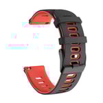 20 22 mm silikonrem för Garmin Venu 3 Band Forerunner 265 255 245 Music Vivoactive 4 Band för Garmin Venu Sq 2 Plus armband Svart Röd Black Red 22mm