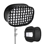Neewer LED Light Panel Softbox Diffuser with Grid for 960 LED Light: Inner Opening 15.9x7 inches, Pop-up 23.4x15.7 inches, Foldable with Strap Attachment and Carry Bag for Photo Studio Video Shooting