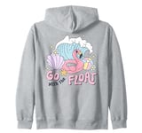 Flamingo Go With The Float Summer Pool Party Vacation Cruise Zip Hoodie