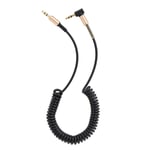 1.7m audio extender 3.5mm AUX male to make cable - Black