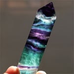 1pc 75-80mm Natural Fluorite Quartz Crystal Stone Point Healing One Size