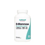 Nutricost - D-Mannose with Cranberry Extract for Women 1300 mg, 180 Capsules