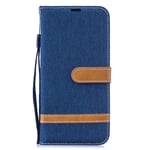 Nokia G20/G10 Case Flip, Nokia 6.3 Case Shockproof Denim Fabric PU Leather Pouch Wallet Phone Cover with Magnetic Stand Card Holder Slim Bumper Gel Protective Case for Nokia G20/G10/6.3, Dark Blue