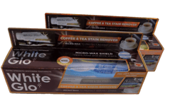 2 Tubes White Glo Coffee & Tea Drinkers Formula Toothpaste with Free Brushes