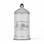 Le Bain Ceramic Storage Jar - Stylish Cream and Black French Bathroom Decor