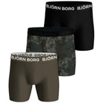 Björn Borg Kalsonger 3P Performance Boxer 1729 Grön Mönstrad polyester Medium Herr