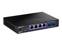 Trendnet Teg-S562 - Version V1.0R - Switch - Multi-Gigabit - Ohanterad - 4 X 10/100/1000/2.5G + 2 X 10 Gigabit Sfp+ - Väggmonterbar - Taa-Kompatibel