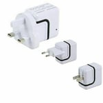 Ex-Pro® Mains AC Worldwide DUAL USB Travel Charger White for Apple iPod Nano 7th