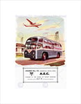 Travel Transport Bus Coach Plane Motor Show Advert UK Framed Art Print B12X3381