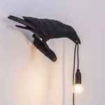 Bird Lamp looking right outdoor vägglampa svart