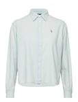 Polo Ralph Lauren Cropped Boxy Chambray Shirt Blå