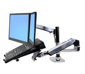 Ergotron LX Redesign Dual Arm Pole Mount, 2 st LCD eller 1 LCD+1 notebook