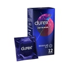 Durex Intense Condoms Latex Extra Safe Ribbed and Dotted Pack of 12