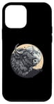 Coque pour iPhone 12 mini Buffle musqué sur la lune