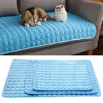 Cooling Pet Mat Bed Waterproof Safe Cat Dog Pad Summer Pet Ice Cushion Scratchproof Pet Self Freezer Sleeping Carpet Blanket Mattress for Kitten Puppy Rabbit Cage Pet House (M:19.69''x24.4'')