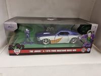 Jada 1/32 Scale DC Joker Figure & 1970 Ford Mustang Boss 429 Diecast Car  New