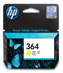 Genuine Original & Sealed HP 364 Ink Cartridge - Yellow CB320EE