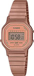 Casio Women's Digital Quartz Watch with Stainless Steel Strap LA-11WR-5AEF