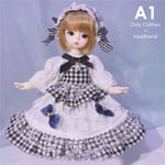 IC BJD Loli Dockdocka Lolita Kläder 1/6 BJD Tillbehör Vacker Maid A1