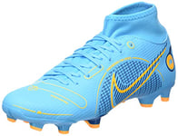 Nike Mixte Mercurial Superfly 8 Academy MG Multi-Ground Soccer Cleats, Chlorine Blue/Laser Orange-Marina, 45.5 EU