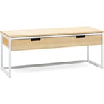 Box Furniture - Meuble tv Icub3 avec tiroir 40x120x45 cm Blanc-naturel - Blanc
