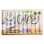 Sparpris! 10 x 5 g Catessy Sticks kattgodis - Kanin, kalkon & jäst