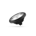 Spectrum AR111 GU10 14W LED-spot - 230V, 40° spridning, svart, 230V - Dimbar : Inte dimbar, Kulör : Varm