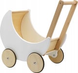 Bedårande Retro Barnvagn Av Trä För Baby Dockor Za5484