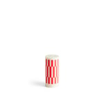HAY - Column Candle Small - Off-white and red - Röd,Vit - Ljus
