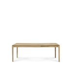 Ethnicraft - Bok Extendable Dining Table Oak 90 x 140 -220 cm - Matbord - Alain Van Havre - Träfärgad - Trä