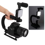 Handheld Video Camera Stabilizer With LED Light Mic U Shape Camera Stabiliz SLS