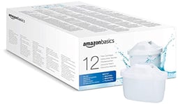 Amazon Basics Water Filter Cartridges, 12 pack , fits and compatible with all BRITA jugs incl. PerfectFit & Amazon Basic Jugs