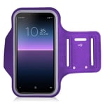 KP TECHNOLOGY Xperia 10 II Armband Case, Xperia 10 2nd Generation Armband Case - for Running, Biking, Hiking, Canoeing, Walking, Horseback Riding and other Sports for Sony Xperia 10 II (PURPLE)