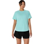 Asics Core SS T-shirt M Blå för kvinnor - Perfekt för löpning och träning