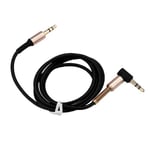 1X(3.5mm Jack Elbow Male to Male Stereo Headphone Car Aux Audio Extension Cable