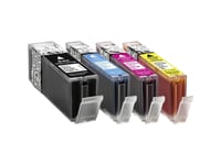 Basetech 1518,0050-126, Kompatibel, Svart, Cyan, Magenta, Gul, Canon, Multi Pack, Pixma Ip 7250, Pixma Ip 8750, Pixma Ix 6850, Pixma Mg 5450, Pixma Mg 5550, Pixma Mg 5650, Pixma Mg..., 4 Styck