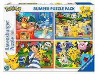 Ravensburger- Puzzle 4 x 100 pièces Bumper Pack, Pokémon, 6929