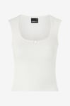 Gina Tricot - Topp Tight Rib Top - Vit