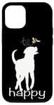 Coque pour iPhone 15 Pro Be Happy Labrador Retriever Labrador Chocolat Marron Doré