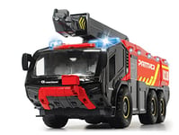 Dickie Toys 203719020 RC Airplane Fire Engine with 4 Channel Remote Control Panther 6x6 Rosenbauer Extendable Arm Light & Sound, Water Spray Function, Cabin with Interior, Storage Space, 62 cm, Red