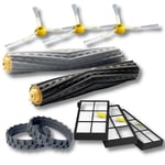 Tillbehör borstar filterhjul däck 10 delar iRobot Roomba 800/900/805/860/890/870/871/880/960/980/981/985
