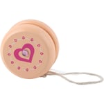 JoJo Nybörjare Barn Set för Tyskland Nybörjare 3 Småbarn år Groda Trä från 4 Söta tecknade mönster trä Yoyo Ball Yo Yo för barn (rosa hjärta)