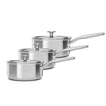 KitchenAid Multi-Ply Stainless Steel 3ply 3 Piece Saucepan Set 16/18/20cm