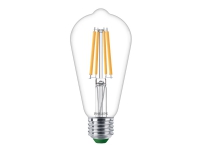 Philips - LED-glödlampa med filament - form: ST64 - klar finish - E27 - 4 W (motsvarande 60 W) - klass A - varmt vitt ljus - 2700 K
