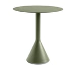 HAY - Palissade Cone Table - Olive - Ø70 cm - Olive - Grön - Matbord utomhus - Metall