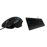 Logitech G G502 11-Button Gaming Mouse, USB Black & Logitech G G213 Prodigy RGB USB Video Game Keyboards, black